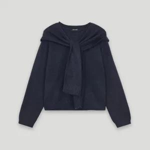 [코데즈컴바인](광주신세계) 라운드넥 니트 풀오버 후드숄 SET (CKD-PU006WB)