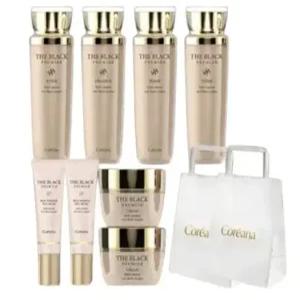 [코리아나]더 블랙 프리미어 기초 4종 완벽 2세트(스킨,로션,크림, 아이크림,쇼핑백)