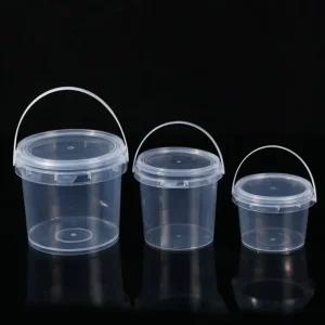 간식 플라스틱 바구니 케이스 수납함 통 상자 원형 투명 구디백