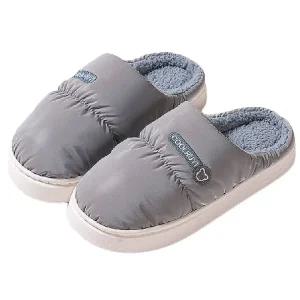 슬리퍼 슈즈 패딩 남녀공용 털기모 실내화 겨울 거실 푹신한 여성 남성 층간소음 실내 슬리퍼 화 덧신