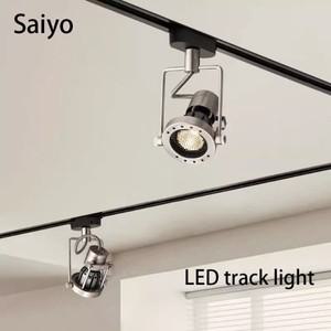 LED 트랙 라이트 산업  레일 스포트 알루미늄 브러쉬 니켈  천장 라이트   풀 세트  3 4 조명  벽 세척