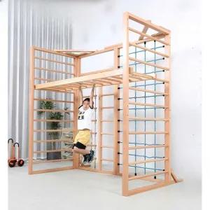 사다리 클라이밍 원목 구름사다리 철봉 가정용 훈련