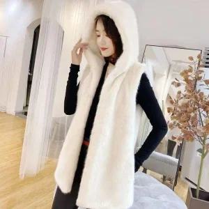 양모후드베스트 호주산 양모100 컬링 같은 스웨터