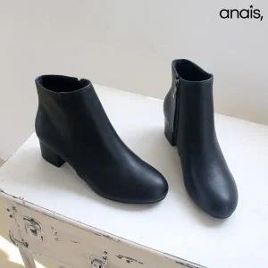 [아나이스] 빅사이즈 퍼 앵클부츠 4.5cm_25F267 [무료배송]