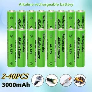 2024  AA 배터리 3000 MAh 충전식 NI-MH 1.5 V 시계 마우스 컴퓨터 장난감 등