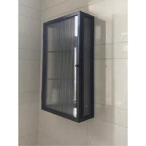 반투명 유리 욕실 상부장 손잡이 수납 수납장 좌측문블랙35x15x60 욕실수납장