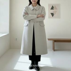 [보니제이]BONNIE J 울95 혼방 겨울 방한 싱글 롱코트 클래식 3c