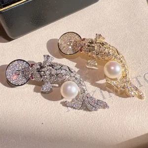 브로치 우아한 잉어