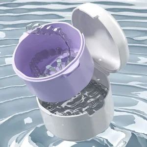 위생 틀니 통 유지 장치 세척 교정기 케이스 교정 틀리 치아 보관 보관함 세정 이빨 의치 휴대용 수납함