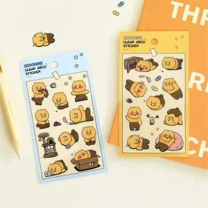 다이어리 카카오프렌즈 춘식이 투명 데코 스티커 (2종 택1)