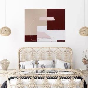 [트리빌리지]심플한 골드라인 추상화 텍스처 액자 카페인테리어 그림