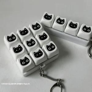 키보드장난감 감압 딸깍이 고양이 키링 키덜트 어른이
