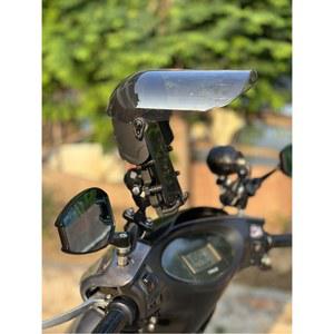 스쿠터 스마트폰 거치대 고속 차양 바이저 고정 무선충전기 오토바이 브라켓 자석 투명 방수 휴대폰