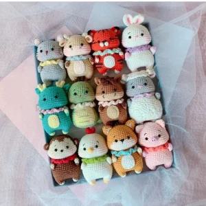 12간지 DIY 뜨개인형 뜨기 패키지 펜던트 뜨개질 코바늘 동물