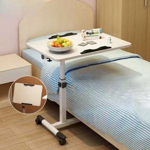 환자식탁이동식침대병원사이드밥상리프트책상식사 흰색 55x32 30MM 사각 튜