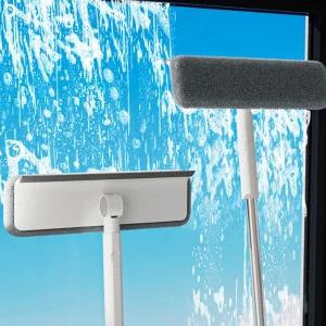 청소 유리 창 닦이 베란다 창문 3단 밀대 도구 걸레 물기제거 닦기 욕실 거실