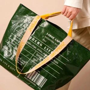 [골드스마일]재사용 가능한 방수 토트백 장바구니 쇼핑백