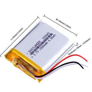 3선 3.7V 103443 1500mAh 충전식 리튬 이온 폴리머 배터리