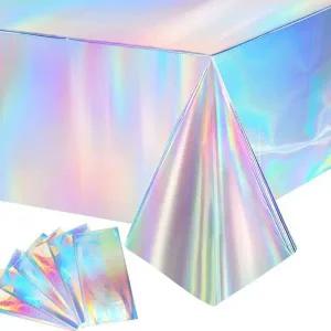 이벤트 테이블보 홀로그램 무늬 137x274cm 파티용품