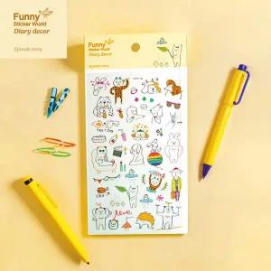 모양 퍼니스티커 D712 에피소드 스토리 PVC 다이어리데코