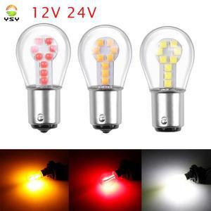 1pcs 1156 BA15S P21W BAY15D LED 전구 자동차 브레이크 테일 스톱 램프 3030 칩 18SMD 신호등 12V 24V