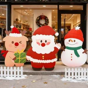 크리스마스 등신대 백드롭 산타 폼보드 장식 분위기 연출 소품