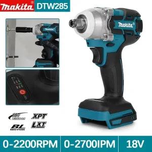 전동라쳇 충전식 임팩 드릴 Makita DTW285 도구 임팩트 렌치 기계 18V 배터리 용 브러시리스 무선 전기 고