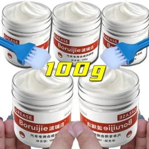 브레이크구리스 100g 차량용 화이트 그리스 고온 저항 미네랄 오일 포뮬러 선 루프 힌지 기어 베어링 체인