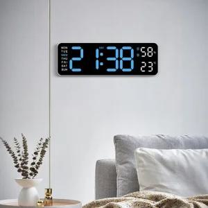 벽시계 LED 디지털시계 거실 대형 표시 고급 무소음 알람 온습도 건전지용