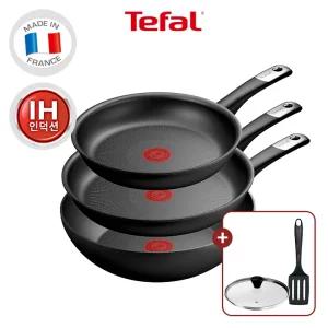 [테팔] 퍼펙트 터치 티타늄 3X 인덕션 프라이팬 3종(팬24+팬28+웍28) +레온유리뚜껑28+비앤비뉴 뒤집개