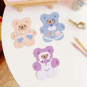 케이크베어 축하카드 생일카드 새해 선물 엽서 편지 봉투 캐릭터 다꾸페 디자인 축하 새해카드