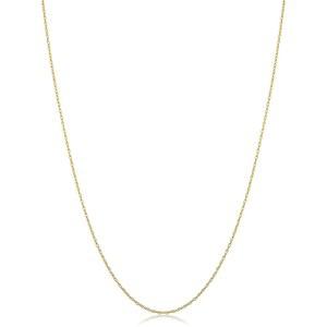 쿨쥬얼리 10k 옐로우 골드 로프 체인 거의 없는 목걸이(0.7mm, 0.9mm, 1mm 또는 1.3mm) - 얇고 가벼운 목걸