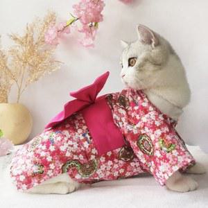 기모노 강아지 귀여운 니트 반려동물 토끼귀 린넨 여름 토끼 따듯한 악동 스웨터 티셔츠