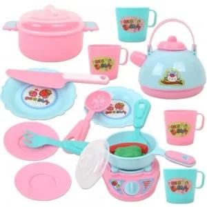 쿡 플레이 주방 소꿉놀이 세트 3830-38 주전자 냄비 컵 접시 칼 소품 부엌 엄마 역할 모형완구 장난감 어린