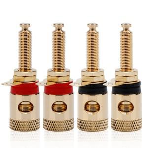 Preffair 4Pcs BP1138 터미널 바인딩 포스트 4mm 바나나 플러그 용 소켓 커넥터 앰프 스피커 DIY
