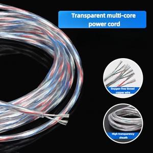 PVC 절연 주석 도금 구리 케이블 투명 전원 코드 LED 라이트 와이어 라인 1 2 5M 16AWG 3 5 코어