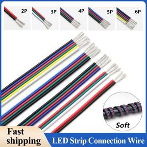 PVC 전자 케이블 익스텐션 와이어 컬러 라인 5050 3528 RGBW CCT LED 스트립 조명용 22 20 18AWG 2 핀 3 4