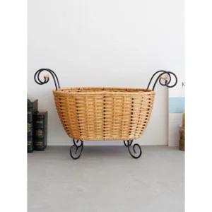 라탄 마차 바구니 와인바수니 데코 수납 다용도정리함 인테리어수납 수납박스 수납함