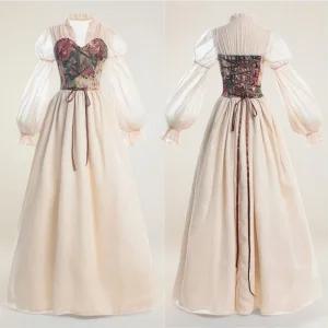 중세 드레스 의복 복고풍 귀족 연극 시대의상 개화기