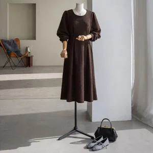 (안나앤플러스) A. 엘린 핀턱 원피스[드레스D1118H01] 빅사이즈