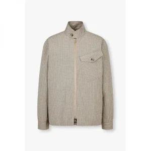 PAUL SMITH 체크 집업 헤링턴 자켓_베이지 5714117103