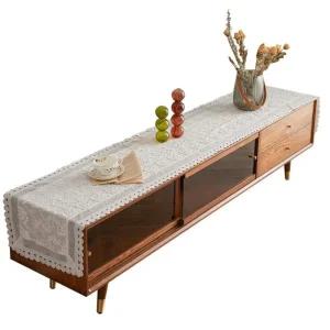 거실장 레이스 덮개 TV 캐비닛 매트 엔틱 먼지 커버