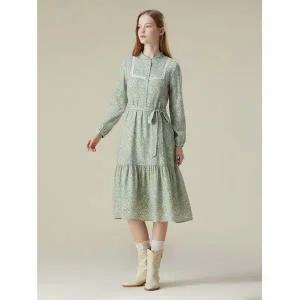 써스데이아일랜드 Thursday Island 잔꽃 코듀로이 롱 원피스(T238MOP636W)