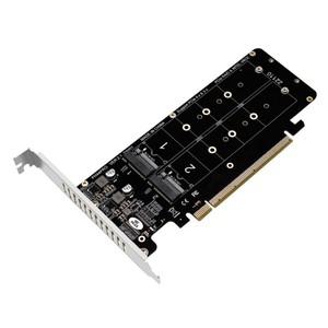 PCI-E4.0 X16-M2 라이저 분기점 4베이 Raid 컨트롤러 14000Mb/S(2240 2260 22110 SSD NVME M.2 확장 카드용