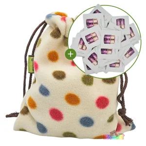 핸드메이드 복주머니파우치 (오휘 리커버리 크림120매) 극세사 동글M