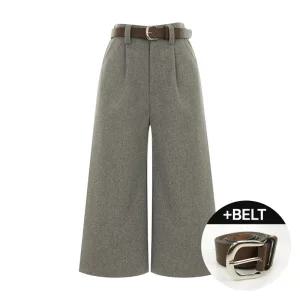 [페이지플린] 벨트세트와이드슬랙스_P5DPT025C