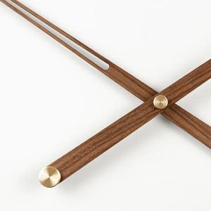 스페인 나무 긴 포인터 중앙 운동 검은 호두 Diy 벽시계 손 거대한 대형 토크 메커니즘