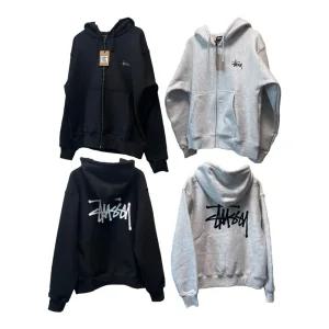 스투시 베이직 기모 후드 집업 남성 여성 공용 국내발송