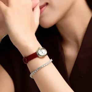 [로이드](센텀시티점)어썸 오벌 시계 버건디 크로크 LL2G25803XGV