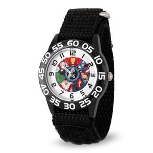 마블 키즈 플라스틱 타임 티처 아날로그 쿼츠 나일론 스트랩 시계